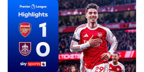 Arsenal besiegt Burnley FC knapp mit 1-0
